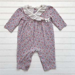 JANIE & JACK EUC Rose Print Ruffle Romper